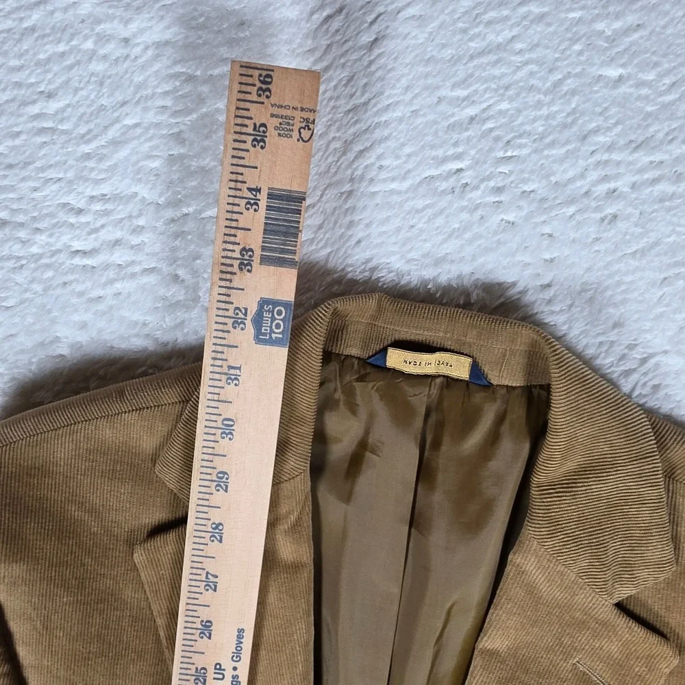 Brooks Brothers Regent Fit Mens 42R Beige Stretch Corduroy L/S Button Up Blazer